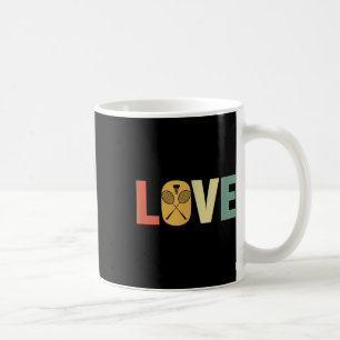 Retro Love Badminton Schläger & Federball, ich lie Kaffeetasse