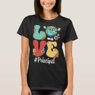 Retro Love World Earth Day 2023 Schulleiter T-Shirt