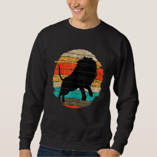 Retro Löwe Afrika Safari Zoo Tier Löwe Sweatshirt