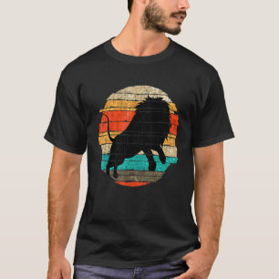 Retro Löwe Afrika Safari Zoo Tier Löwe T-Shirt