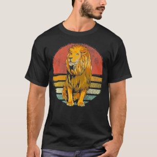 Retro Löwe Tier Retro Löwenliebhaber T-Shirt