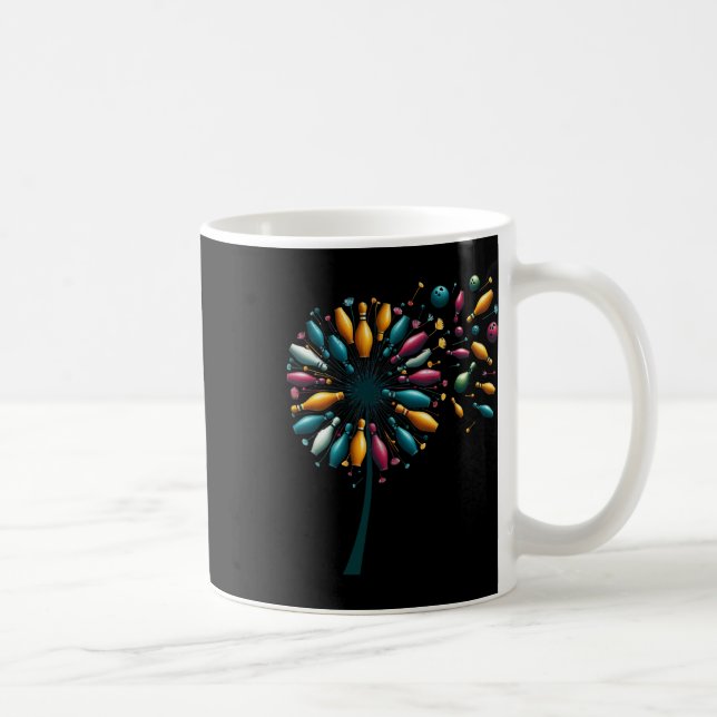 Retro Löwenzahn Bowling Pins Bowler Bowling Spiele Kaffeetasse (Rechts)