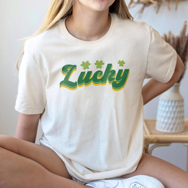 Retro Lucky Shirt, Retro St Patricks Day T-Shirt (Von Creator hochgeladen)