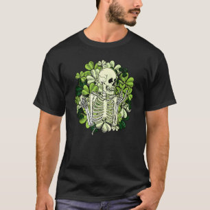 Retro Lucky Skeleton Kleeblatts C Patrick's Day Ou T-Shirt