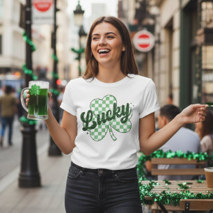Retro Lucky St Patrick's Day Kleeblatt T-Shirt