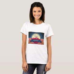 Retro Luisviile Kentucky Skyline T-Shirt