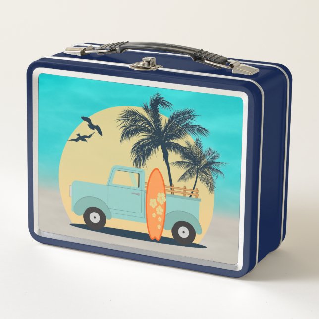 Retro Lunch Box surfen (Vorderseite)