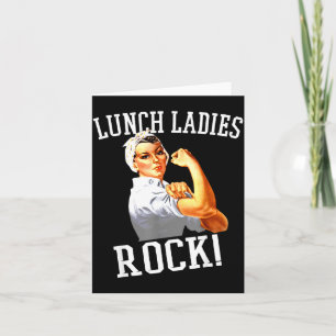 Retro Lunch Ladies rocken Cafeteria-Mitarbeiter Lu Karte
