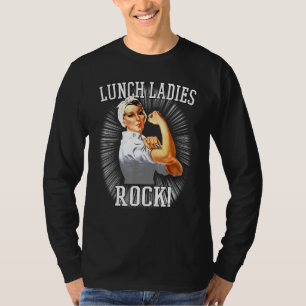 Retro Lunch Ladys Rock Cafeteria Worker Funny Lun T-Shirt