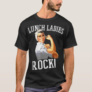 Retro Lunch Ladys Rock Cafeteria Worker Funny Lun T-Shirt