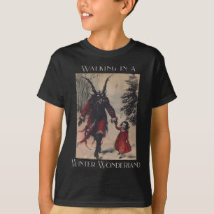 Retro Lustig Beim Spaziergang In Einem Winterwunde T-Shirt