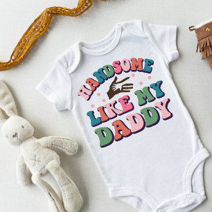 Retro Lustig Hübsch wie mein Papa Baby Strampler