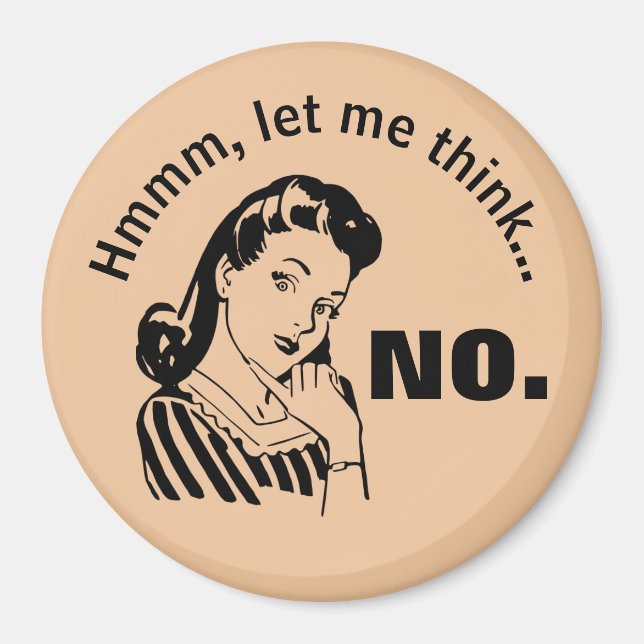Retro Lustig Kein Magnet (Vorne)