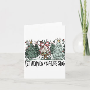 Retro Lustig Lass Himmel Und Natur Singen Nes Baum Karte