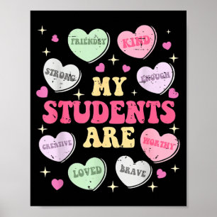 Retro Lustig Meine Schüler Sind Valentinslehrer Hö Poster