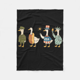 Retro Lustig Nur Eine Patriotische Gans 4. Juli US Fleecedecke