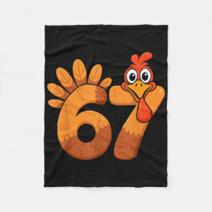 Retro Lustig Sechs Sieben 6 7 Meme Erntedankfest T Fleecedecke