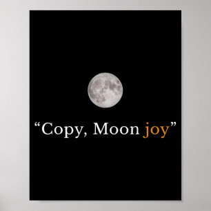 Retro lustig trendige Kopie Mond Freude minimaler Poster