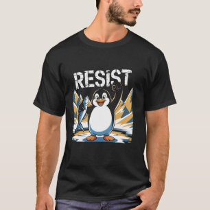 Retro Lustig Widersteht Den Pinguinen Vintage Männ T-Shirt