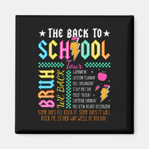 Retro Lustig Zurück zur Schule Tour Lehrer Blitz  Magnet