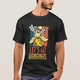 Retro lustige Banane Meme Lasst uns Banane Frieden T-Shirt