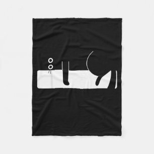 Retro-lustige Katzen-Grafik für Männer Frauen Kind Fleecedecke