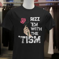 Retro lustige Rizz em mit der Taufe Grunge Blume