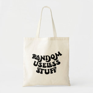 Retro lustige trendige minimalistische schwarze Ty Tragetasche