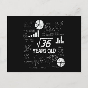 Retro lustiger 6. Geburtstag Math Nerd Geschenk fü Postkarte