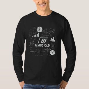 Retro lustiger 9. Geburtstag Math Nerd Geschenk fü T-Shirt