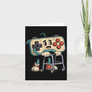 Retro Lustiger Alter Gamer 80er 90er Clic Videospi Karte