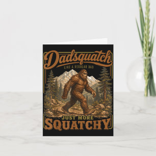 Retro lustiger Dadsquatch Sasquatch Vater Vatertag Karte