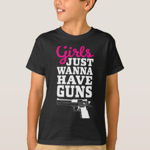 Retro lustiger Waffenspruch - Mädchen haben einfac T-Shirt
