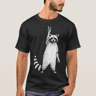 Retro lustiger Waschbär T-Shirt
