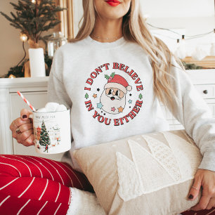 Retro lustiger Weihnachtsmann Spruch Sweatshirt