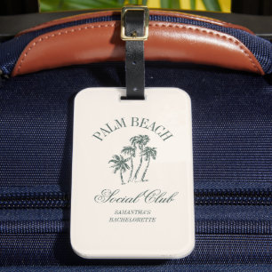 Retro Luxe Beach Social Club Logo Junggesellinnena Gepäckanhänger