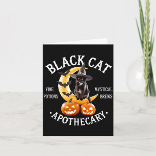 Retro M Die Katze Halloween Für Frauen Schwarze Ka Karte