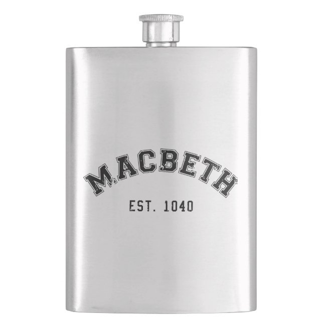Retro Macbeth Flachmann (Vorderseite)