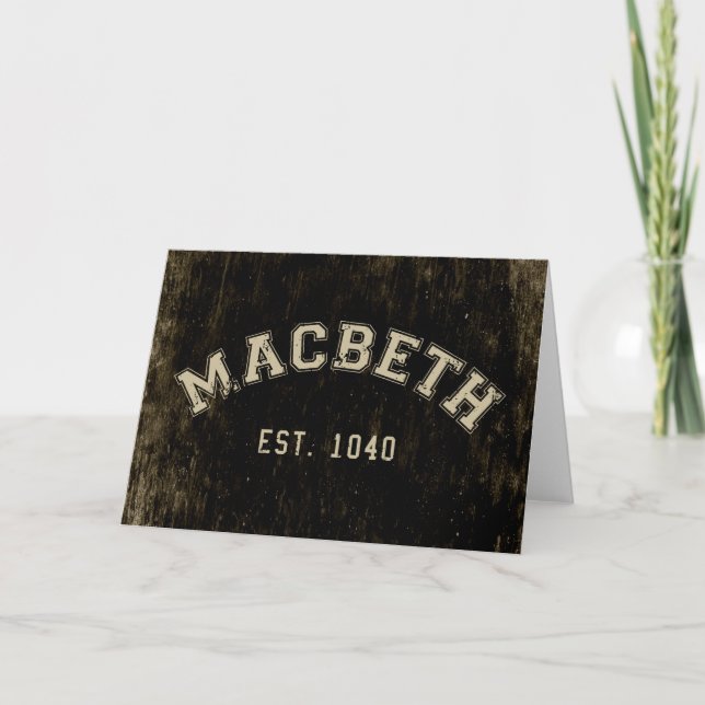 Retro Macbeth Karte (Vorderseite)