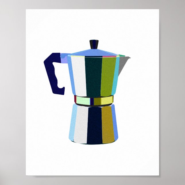 Retro macchinetta Italia Espresso Art Poster (Vorne)