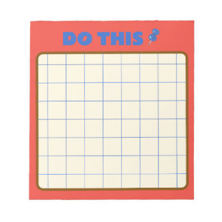 Retro-"Mach-das"-bunte-Checkliste-To-Do-Liste-Rast Notizblock