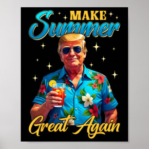 Retro Mach den Sommer wieder groß Donald Trump Som Poster