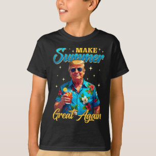 Retro Mach den Sommer wieder groß Donald Trump Som T-Shirt
