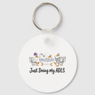 Retro, mache nur meine ADLs, lustige gute Gans, Vi Schlüsselanhänger