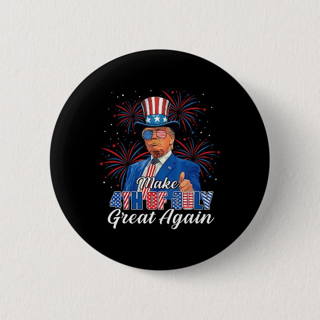 Retro machen 4. Juli wieder groß Patriotic Donal Button (Vorderseite)