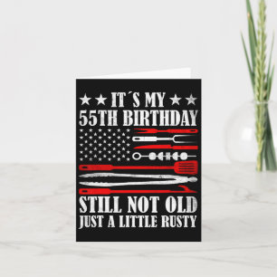 Retro macht 55 Jahre alt Vintagen US-Flagge Männer Karte