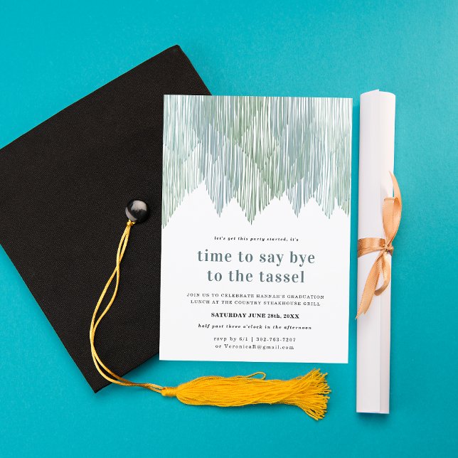 Retro Macrame Fringe | Einladung des Abschlusses (Von Creator hochgeladen)