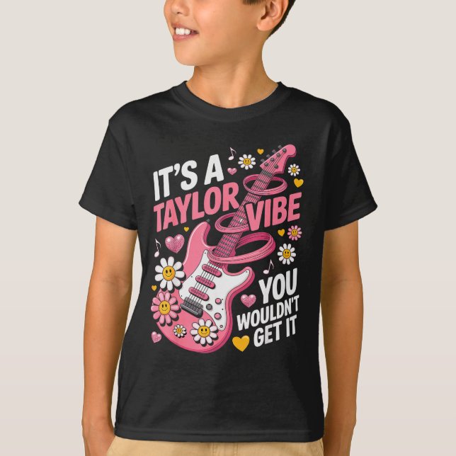 Retro Mädchen Taylor Vorname D Groovy 70er 80er  T-Shirt (Vorderseite)