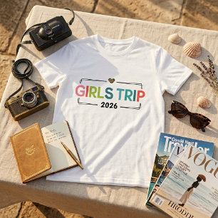 Retro Mädchen-Trip 2026 Urlaub-Shirt zum Zusammenp T-Shirt