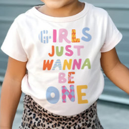 Retro-Mädchen wollen einfach nur eins sein: 1. Geb Baby T-shirt